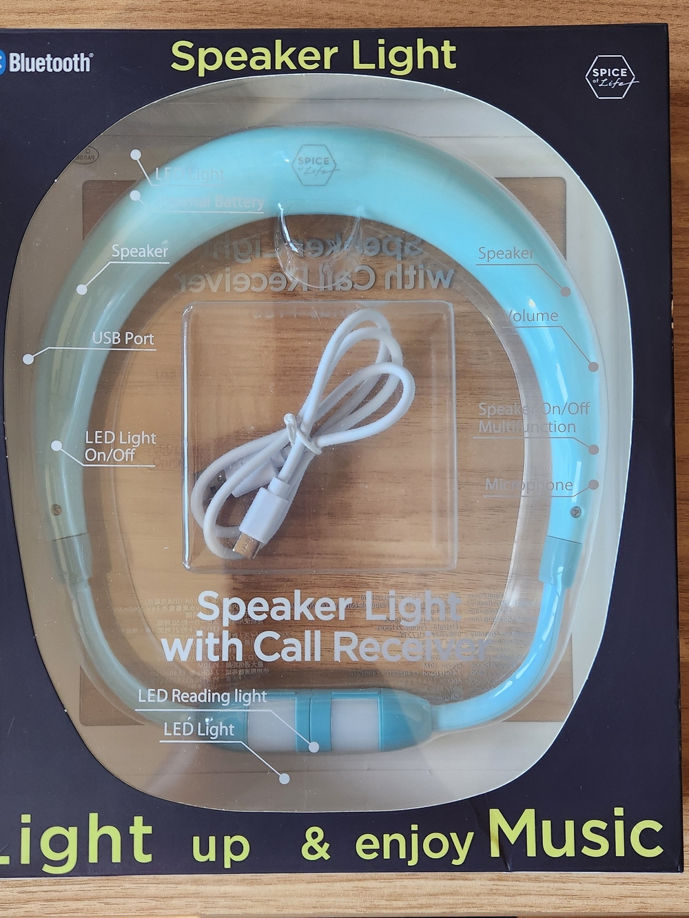Spice Of Light Bluetooth Speaker Light - Aqua Blue